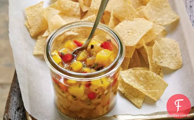 Salsa de pêssego ardente de ' pequenos frascos, grandes sabores