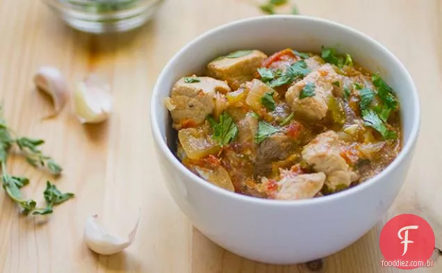Ensopado De Porco De Tomate Saboroso
