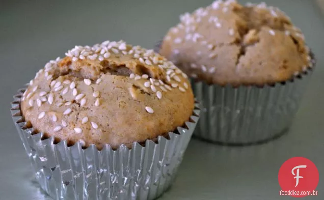 Muffins de tahine com figos