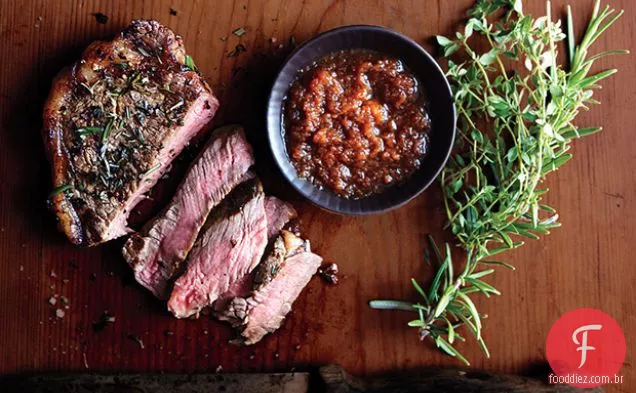 Strip Steak com molho japonês