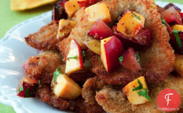Carne De Porco Com Pêssegos E Mostarda