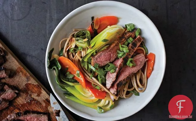 Bife e Soba salteados