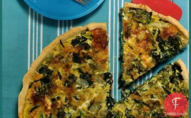 Quiche De Abobrinha, Couve E Cebola
