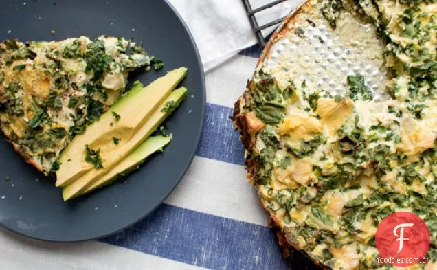 Alcachofra, couve e Torta de ricota seis ingredientes (e sal)