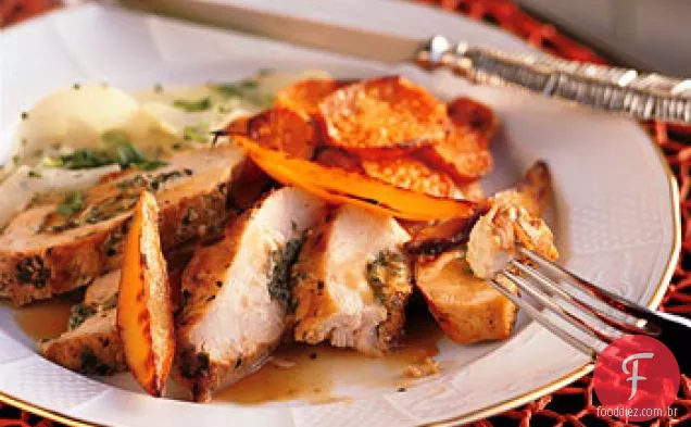 Goiaba-Frango Recheado Com Manga caramelizada