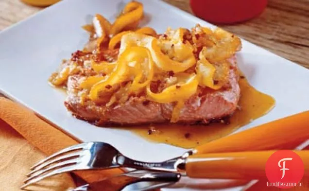 Salmão com molho de laranja