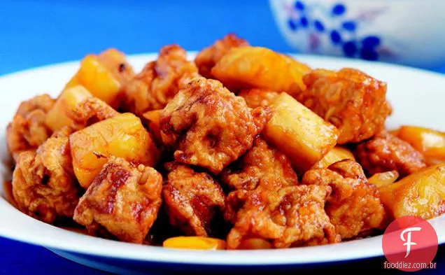 Carne de porco doce e azeda