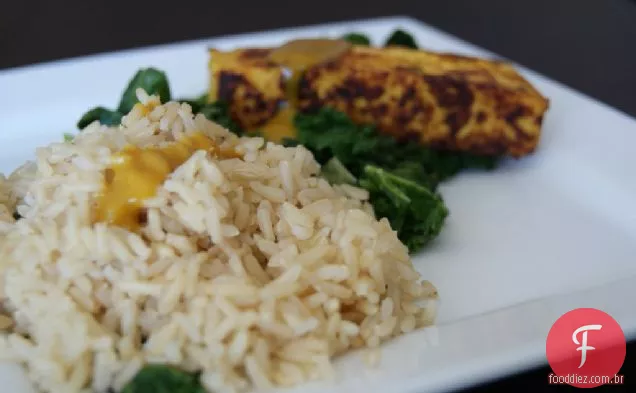 Tofu Para Churrasco, Couve E Arroz Integral