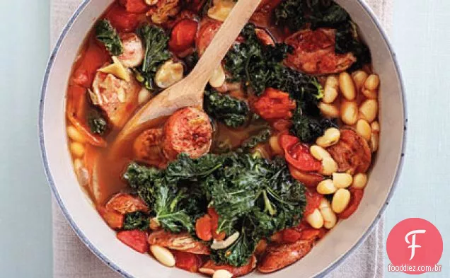 Guisado de feijão e Salsicha