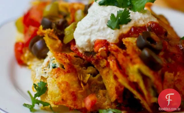 Cheese De Caju Kale Enchiladas Rojas