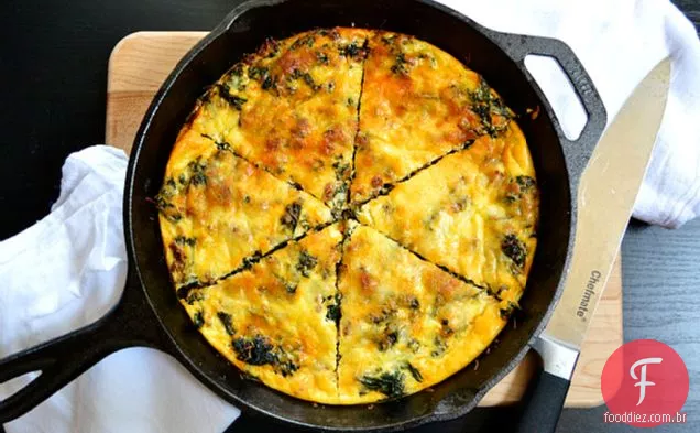 Kale & Chouriço Pequeno-Almoço Frittata