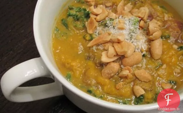 Batata Doce De Baunilha Com Nozes + Sopa De Couve