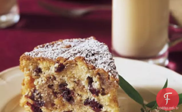 Bolo de frangipano de Pêra e cereja seca