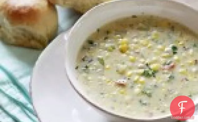 Sopa De Milho De Batata Com Couve E Bacon