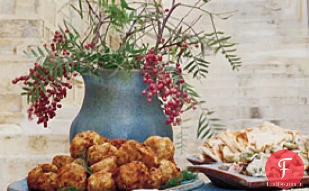 Bolinhos de abobrinha com ervas e queijo