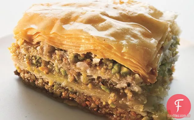 Nogueira e pistache Baklava