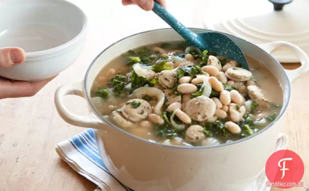 Sopa De Feijão Branco E Couve