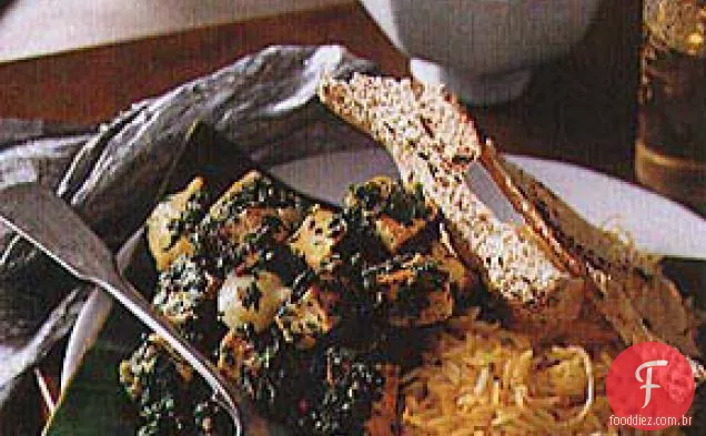 Queijo fresco com espinafre