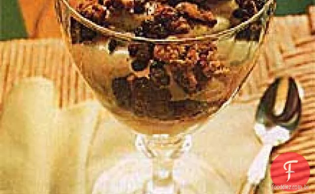 Baileys Pudim Parfaits com farinha de aveia-noz Crunch
