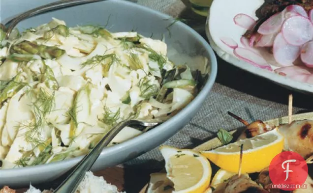 Salada de legumes Italiana Com Molho Cremoso de alho