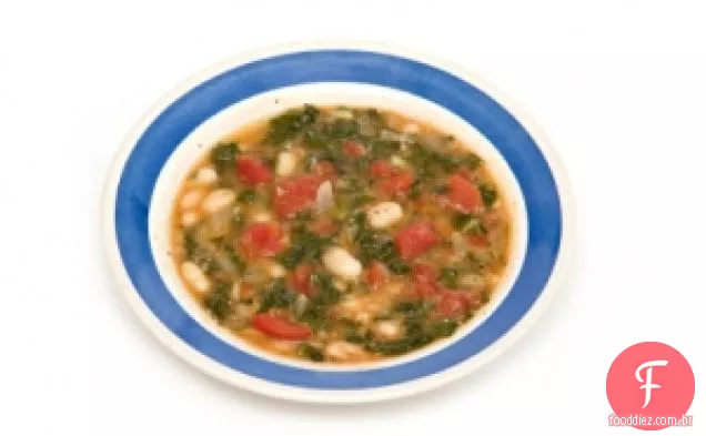Couve Toscana de Emeril Lagasse e Ragout de Feijão Branco
