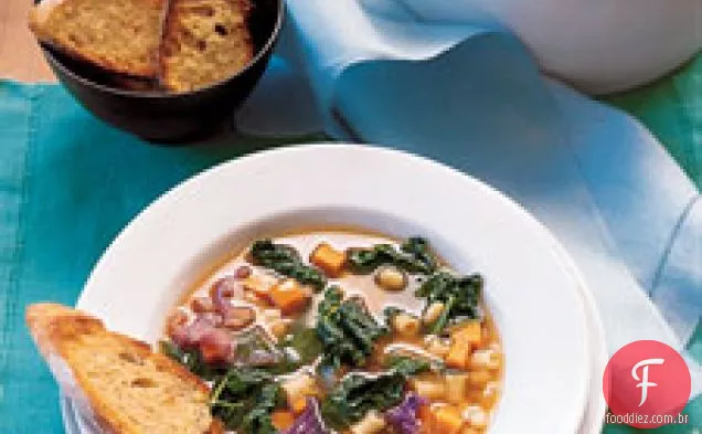 Couve, Feijão Branco E Sopa De Batata-Doce