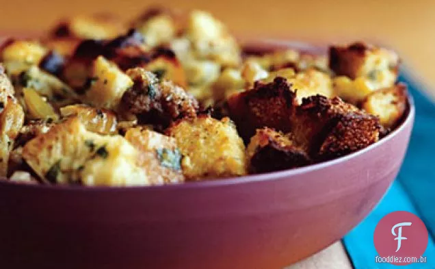 Salsicha italiana e recheio de pão