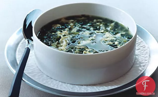 Espinafre Stracciatella Sopa