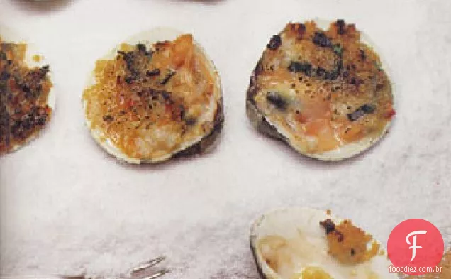 Amêijoas com orégano e migalhas de pão (Origanato de Vongole)