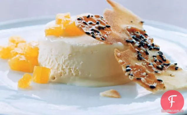 Wildflower - mel Semifreddo com bolachas de gergelim mel