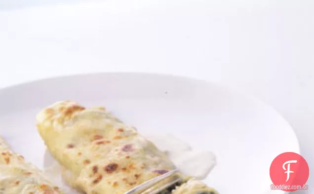 Canelones de espinafre e queijo