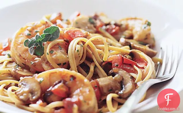 Fettuccine com camarão
