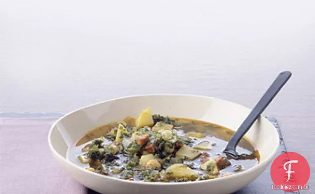 Sopa de couve e Grão De Bico