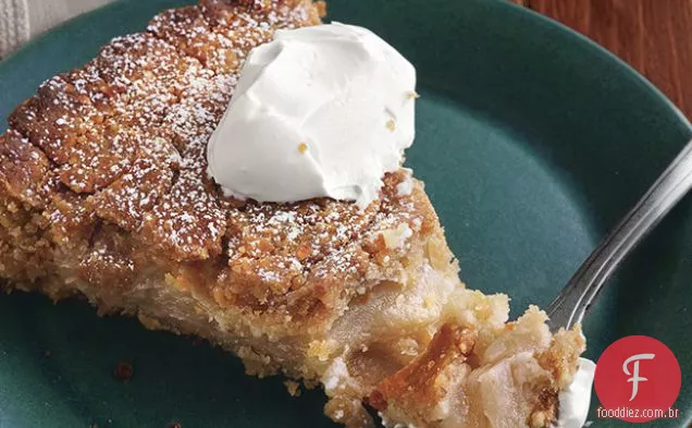 Torta de maçã com Breadcrumb-avelã