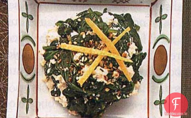 Espinafre fresco com molho de Tofu