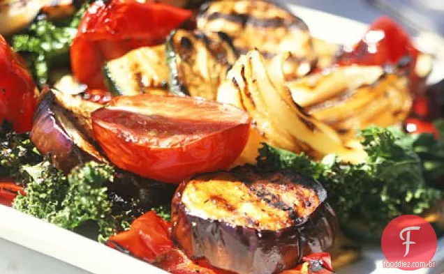 Legumes grelhados com vinagrete balsâmico