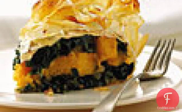 Couve, abóbora e Torta de Pancetta