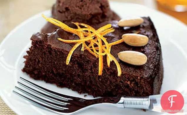 Chocolate Sem Farinha-Bolo De Amêndoa Laranja