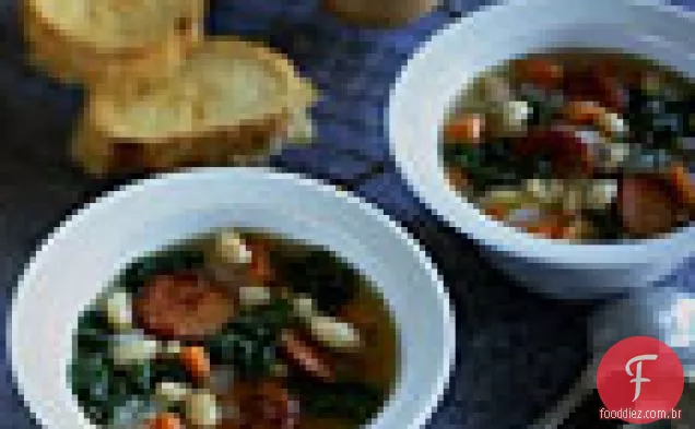 Sopa de couve e Feijão Branco