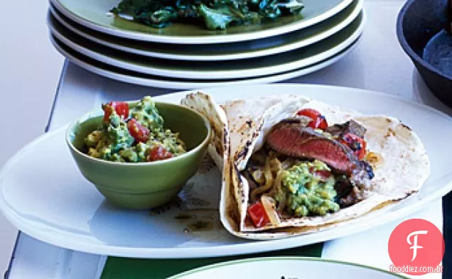 Bife Fajitas com limão fresco