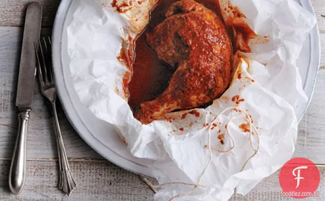Frango Adobo em pergaminho