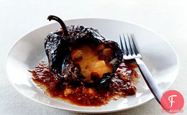 Batata-e chouriço-Chiles enchidos do Ancho