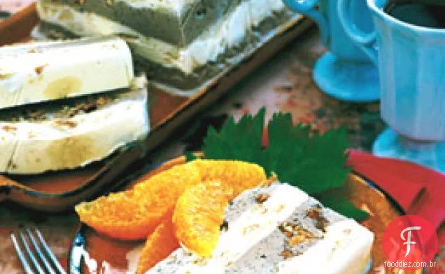 Café e Turron sorvete Torte com mel-Brandy laranjas