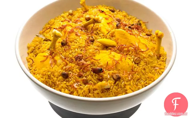 Curry de arroz tailandês com frango Herbed (Khao Mok Gai)