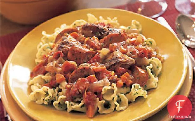 Frango e Andouille salsicha Ragù