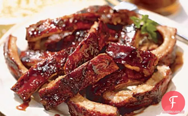 Açúcar mascavo e costelas de Bourbon