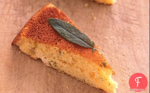 Sálvia e mel frigideira Pão de milho