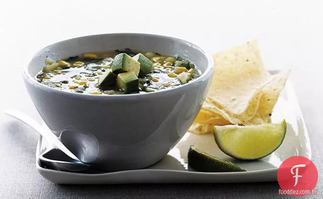 Sopa de milho e batata do sudoeste