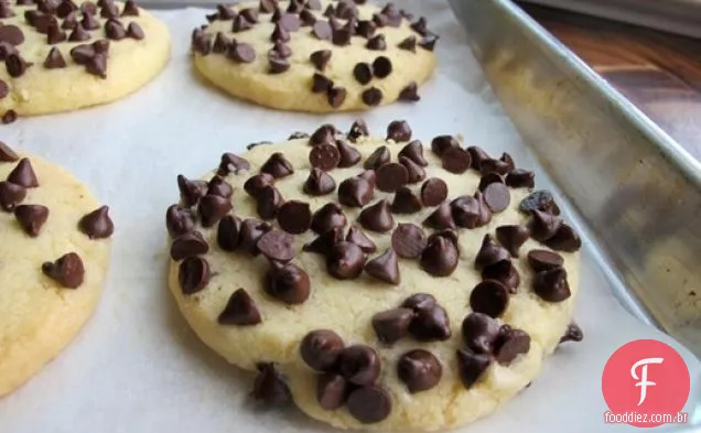 Shortbread da padaria com microplaquetas de Chocolate