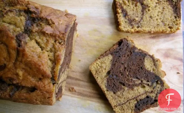 Pão De Chocolate De Abóbora De Mármore
